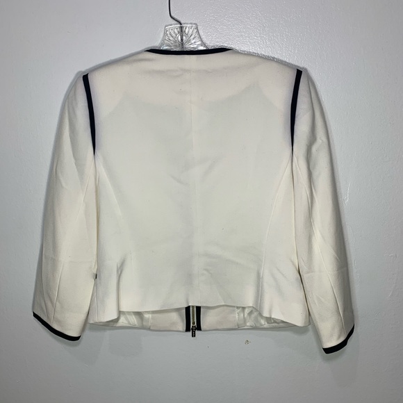 Calvin Klein White & Black Contrast Binding Zip Up - Picture 10 of 10